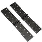 Pack of 2 x 250 Backflap Hinge Black, Steel Back Flap Hinges, Weather Resistant, Rust Proof Powder Coating, Strap Hinges