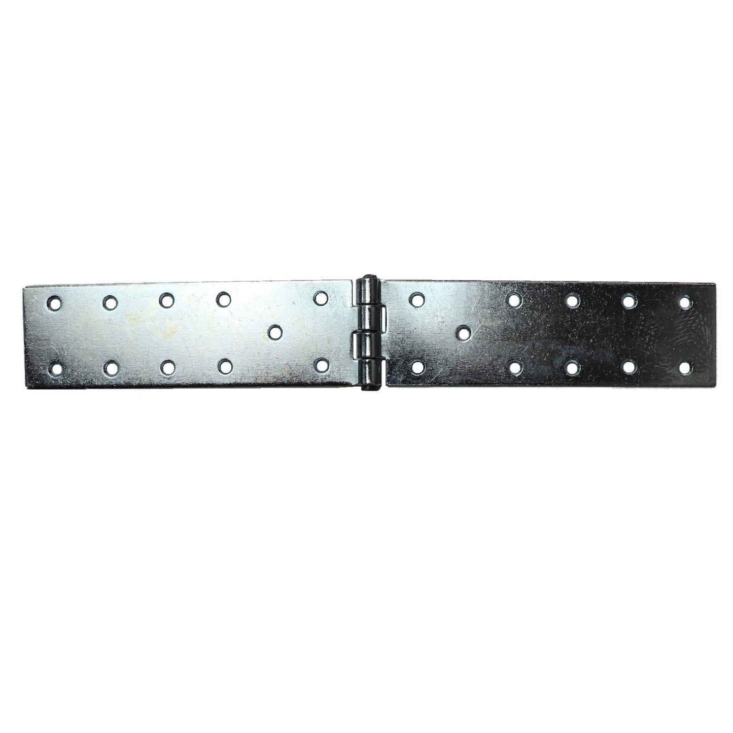 Pack of 2 x 300 mm Backflap Hinge Galvanised, Silver Steel Back Flap Hinges, Weather Resistant, Rust Corrosion Proof, Strap Hinges
