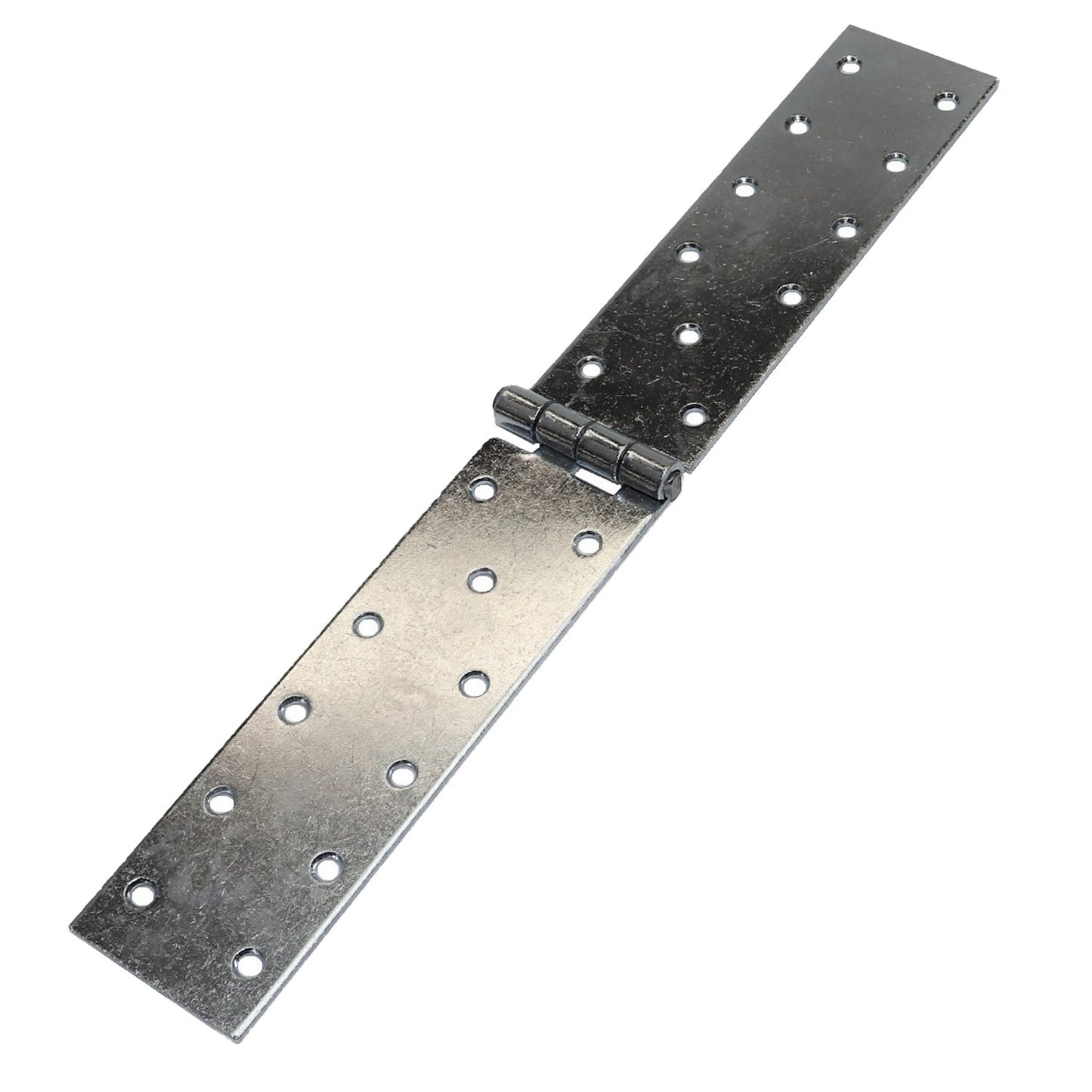Pack of 1 x 300 mm Backflap Hinge Galvanised, Silver Steel Back Flap Hinges, Weather Resistant, Rust Corrosion Proof, Strap Hinges