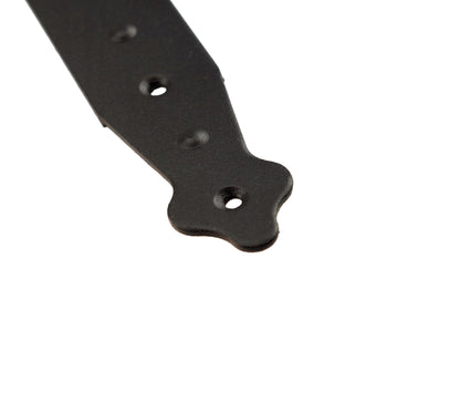 Pack of 2 x Flat Corner L Shape Plate, 200 x 200 mm Black Flat Right Angle Bracket, Decorative, Powder Coated Steel Repair Brace