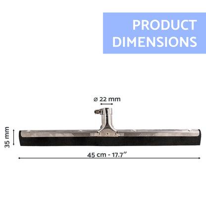 18 Inch Floor Squeegee Head Blade Wet Floor Wiper Rubber Squeegee Indoor Outdoor Floor Cleaner