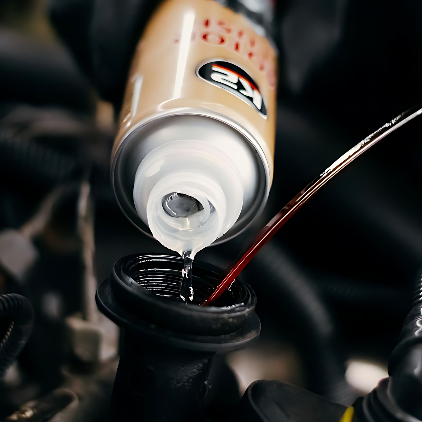 K2 Motor Flush 250ml Engine Cleaner for Petrol, Diesel and LPG Engines - Removes Sludge, Soot and Deposits, Treats 4-6L Oil