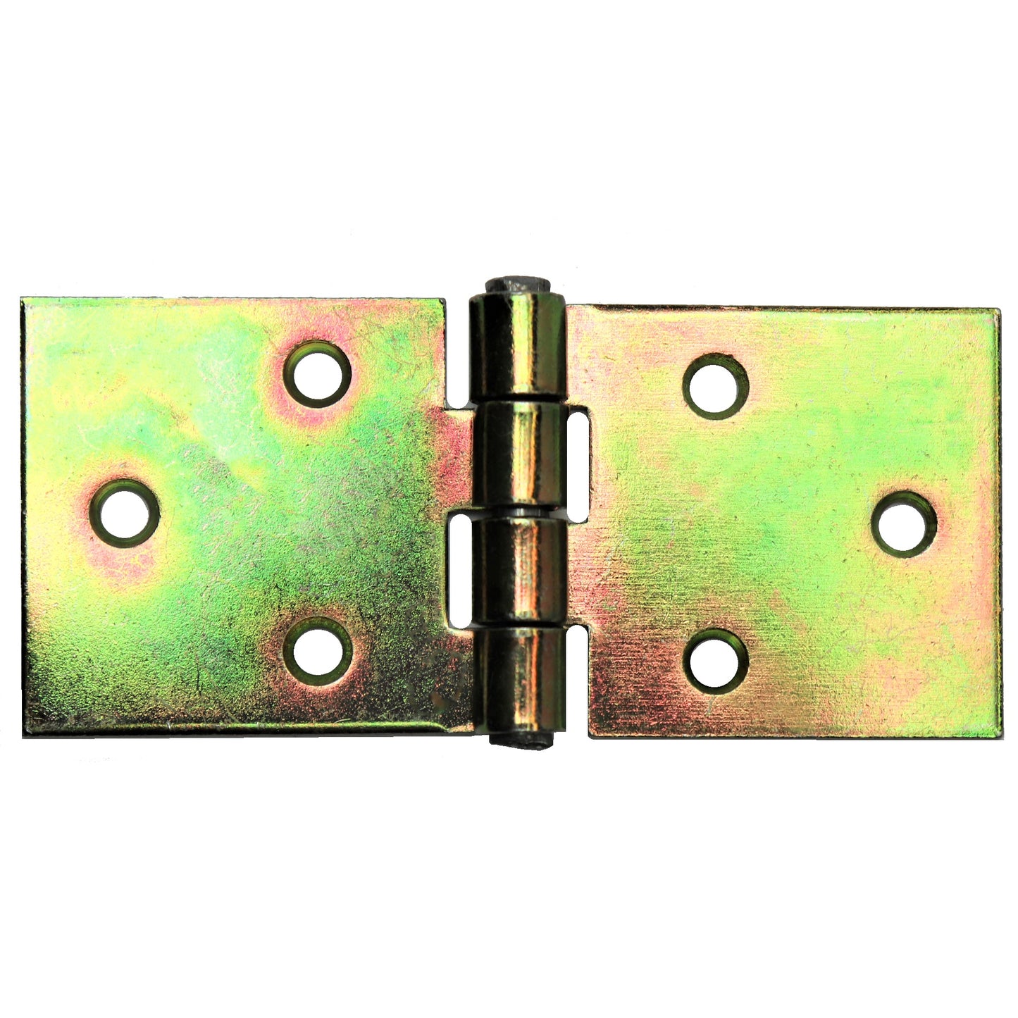 Pack of 1 x 100 mm Backflap Hinge Galvanised, Steel Back Flap Hinges, Weather Resistant, Rust Corrosion Proof, Strap Hinges