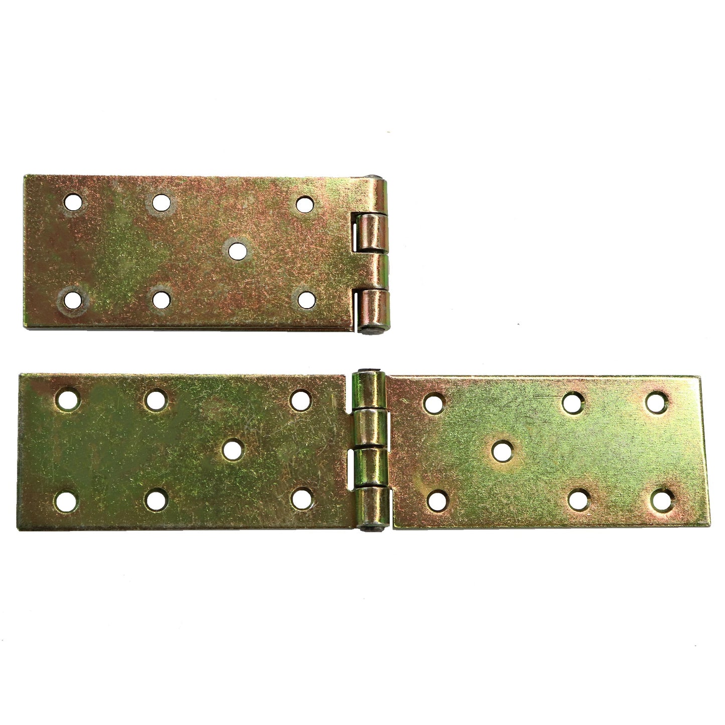 Pack of 2 x 200 mm Backflap Hinge Galvanised, Steel Back Flap Hinges, Weather Resistant, Rust Corrosion Proof, Strap Hinges
