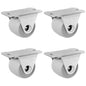 Pack of 4 x Heavy Duty Rubber Furniture Castor Wheels 33mm - Durable Furniture Caster Wheels - Easy Install, Carpet-Friendly