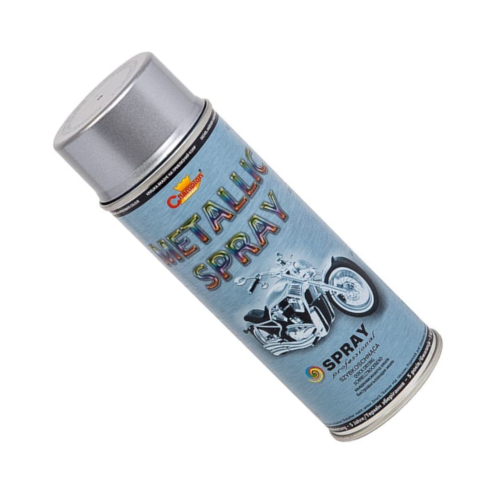 400 mL Silver Metallic Acrylic Spray Paint - Shimmer Finish with Deep Colour Effect for Alloy Wheels, Hub Caps, Car Body Parts, Motorbike, Bicycle Components - for Metal, Aluminium, Wood, DIY