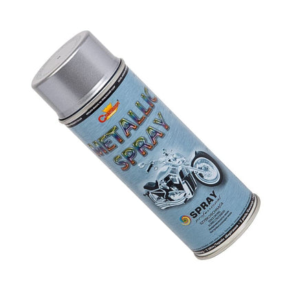 400 mL Silver Metallic Acrylic Spray Paint - Shimmer Finish with Deep Colour Effect for Alloy Wheels, Hub Caps, Car Body Parts, Motorbike, Bicycle Components - for Metal, Aluminium, Wood, DIY