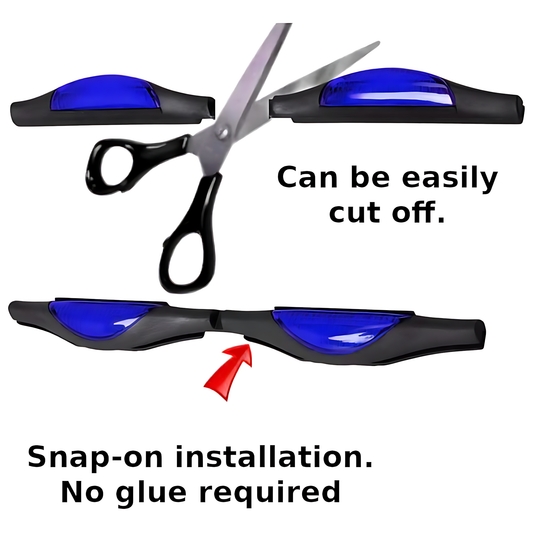 Car Door Protectors Bump Stop Door Edge Guard Strip Dent Reflectors Clip On Car Rear Front Door Scratches Protection (Blue)