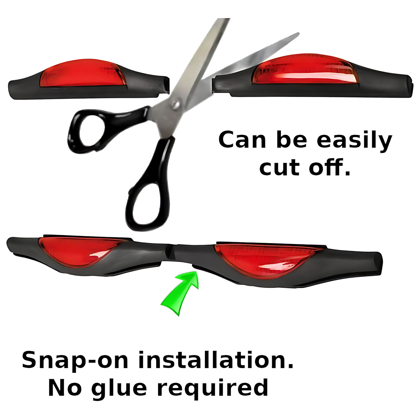 Car Door Protectors Bump Stop Door Edge Guard Strip Dent Reflectors Clip On Car Rear Front Door Scratches Protection (Red)