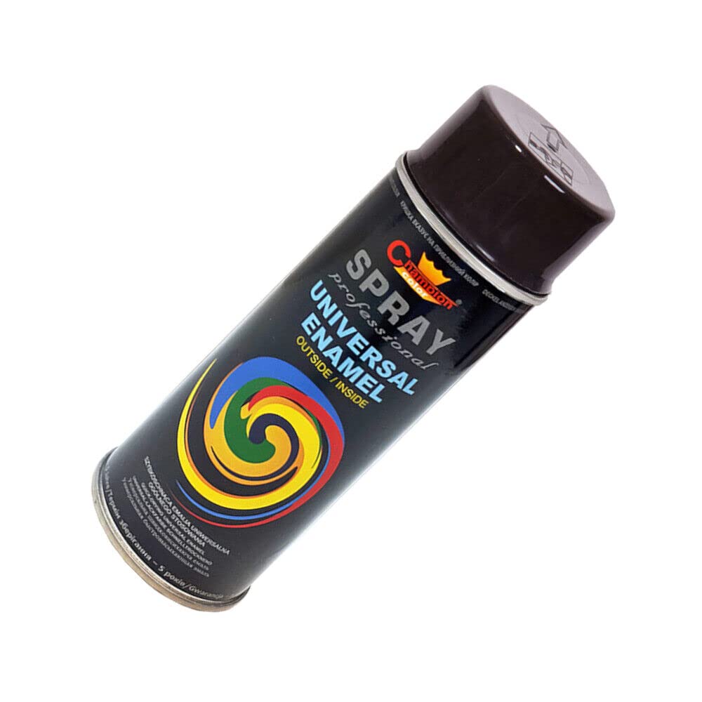 400 mL Jet Black Glossy (RAL 9005) Universal Gloss Enamel Spray Paint - Fast Drying High Shine Finish with Strong Coverage - for Metal, Wood, Plaster and Selected Plastics, Indoor and Outdoor Use