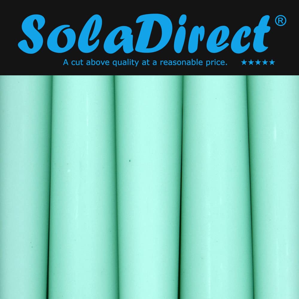 Tapered Dinner Candles, Pack of 10, Unscented, Long Burning Time, 24 cm / 19.45" (Fresh Mint, Matt)