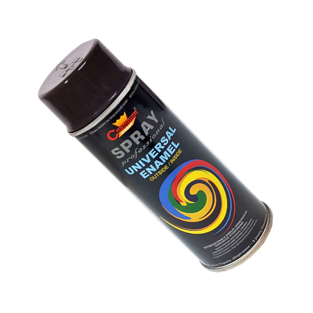 400 mL Jet Black Glossy (RAL 9005) Universal Gloss Enamel Spray Paint - Fast Drying High Shine Finish with Strong Coverage - for Metal, Wood, Plaster and Selected Plastics, Indoor and Outdoor Use