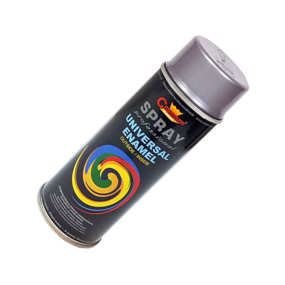 400 mL Telegrey 2 (RAL 7046) Universal Gloss Enamel Spray Paint - Fast Drying High Shine Finish with Strong Coverage - for Metal, Wood, Plaster and Selected Plastics, Indoor and Outdoor Use