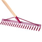 Garden Rake, Steel Hardened Heavy-Duty Rake with Handle for Hay, Leaves, Lawn, Ideal Gardening Tool (14 Tines - 37 cm / 14.5 in)