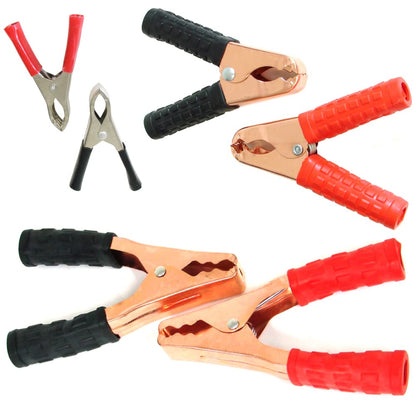 150mm / 6" Crocodile Clips, Alligator Clamps, Electrical Cable Terminal Test Metal Croc Clips - Car Battery, Electric Testing, DIY