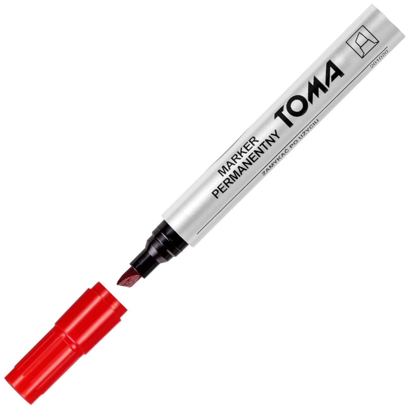 Permanent Marker Pens, Set of 4 Colours (Red, Blue, Green, Black), Fine Chisel Tip, Waterproof Markers