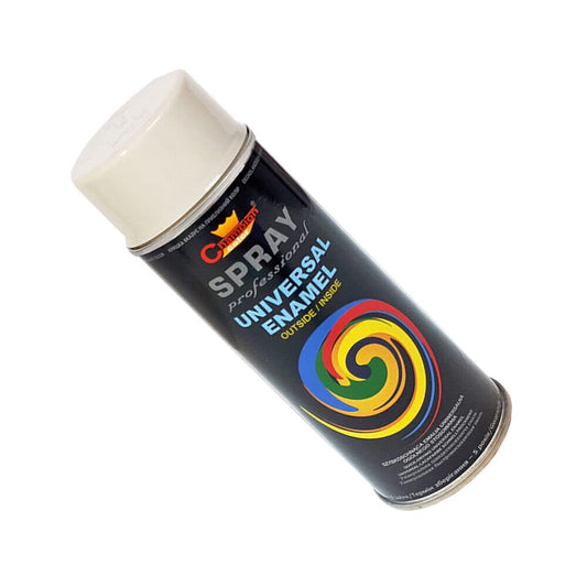 2 x 400 mL Pure White Glossy (RAL 9010) Universal Gloss Enamel Spray Paint - Fast Drying High Shine Finish with Strong Coverage - for Metal, Wood, Plaster and Selected Plastics, Indoor and Outdoor Use
