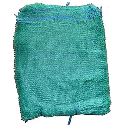 100 x Net Sacks 55 x 80 cm / 21.5 x 31.5" Max Load 30 Kg Non-Stretch with Drawstring, Raschel Bags, Mesh Sacks (Green)