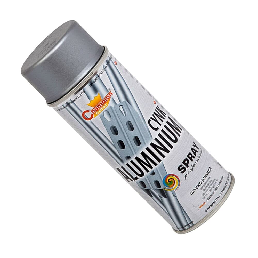 400 mL Zinc Aluminium Spray Paint for Galvanised Steel - Protective and Renovation Coating with Metallic Finish - for Gutters, Roofs, Sills, Fences, Pipes, Steelwork, Suitable for Dry Indoor Areas