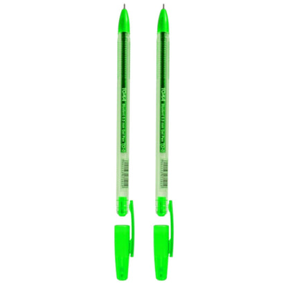 Ballpoint Pens, Gel Ink Ballpoint Pens, Smudge Free, Extra Fine Point 0.5 mm, Ideal for School, Office (Green, 2 Pens)