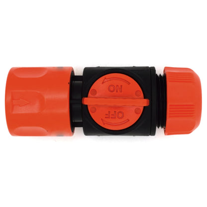 Female In-Line Hose Connector with Built-in Valve for Join Garden Hose Pipe Tube Male and Female Connector Extender (Pack of 1)