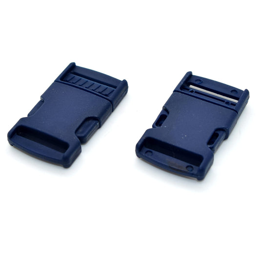 Side Release Buckles Clips for 20 mm Webbing, Luggage, Back Pack / Rucksack, Straps (Blue Navy, 6 pieces)