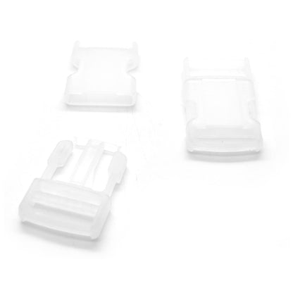 Side Release Buckles Clips for 30 mm Webbing, Luggage, Back Pack / Rucksack, Straps (Clear, 2 pieces)