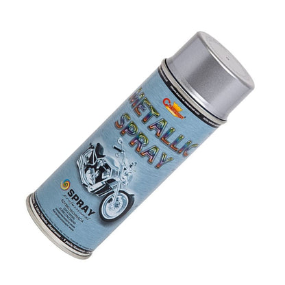 400 mL Silver Metallic Acrylic Spray Paint - Shimmer Finish with Deep Colour Effect for Alloy Wheels, Hub Caps, Car Body Parts, Motorbike, Bicycle Components - for Metal, Aluminium, Wood, DIY