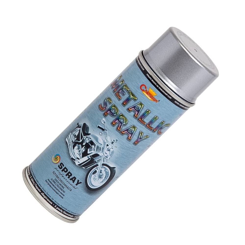2 x 400 mL Silver Metallic Acrylic Spray Paint - Shimmer Finish with Deep Colour Effect for Alloy Wheels, Hub Caps, Car Body Parts, Motorbike, Bicycle Components - for Metal, Aluminium, Wood, DIY