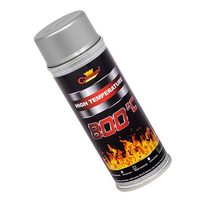 400 mL Silver RAL 9006 Heat-Resistant Enamel Paint Silicone-Based Up to 800 C - High Temperature Metal Coating