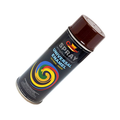 2 x 400 mL Mahogany Brown (RAL 8016) Universal Gloss Enamel Spray Paint - Fast Drying High Shine Finish with Strong Coverage - for Metal, Wood, Plaster and Selected Plastics, Indoor and Outdoor Use