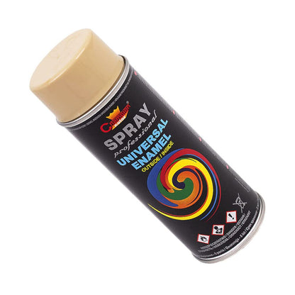 400 mL Beige (RAL 1001) Universal Gloss Enamel Spray Paint - Fast Drying High Shine Finish with Strong Coverage - for Metal, Wood, Plaster and Selected Plastics, Indoor and Outdoor Use