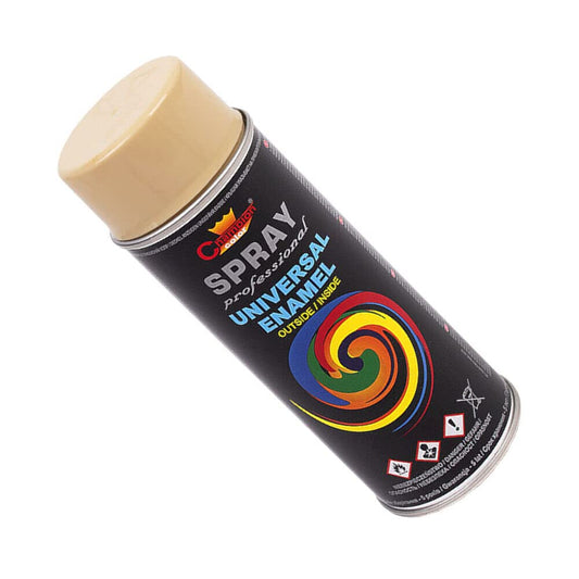400 mL Beige (RAL 1001) Universal Gloss Enamel Spray Paint - Fast Drying High Shine Finish with Strong Coverage - for Metal, Wood, Plaster and Selected Plastics, Indoor and Outdoor Use