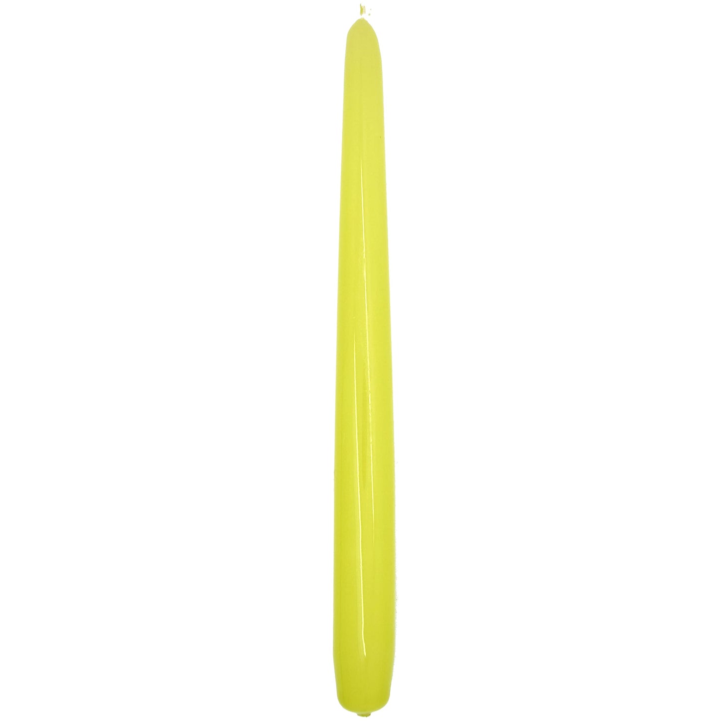 Tapered Dinner Candles, Pack of 10, Unscented, Long Burning Time, 24 cm / 19.45" (Pistachio, Varnished)