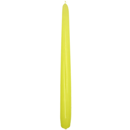 Tapered Dinner Candles, Pack of 10, Unscented, Long Burning Time, 24 cm / 19.45" (Pistachio, Varnished)