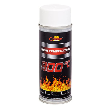 400 mL White RAL 9003 Heat-Resistant Enamel Paint Silicone-Based Up to 800 C - High Temperature Metal Coating