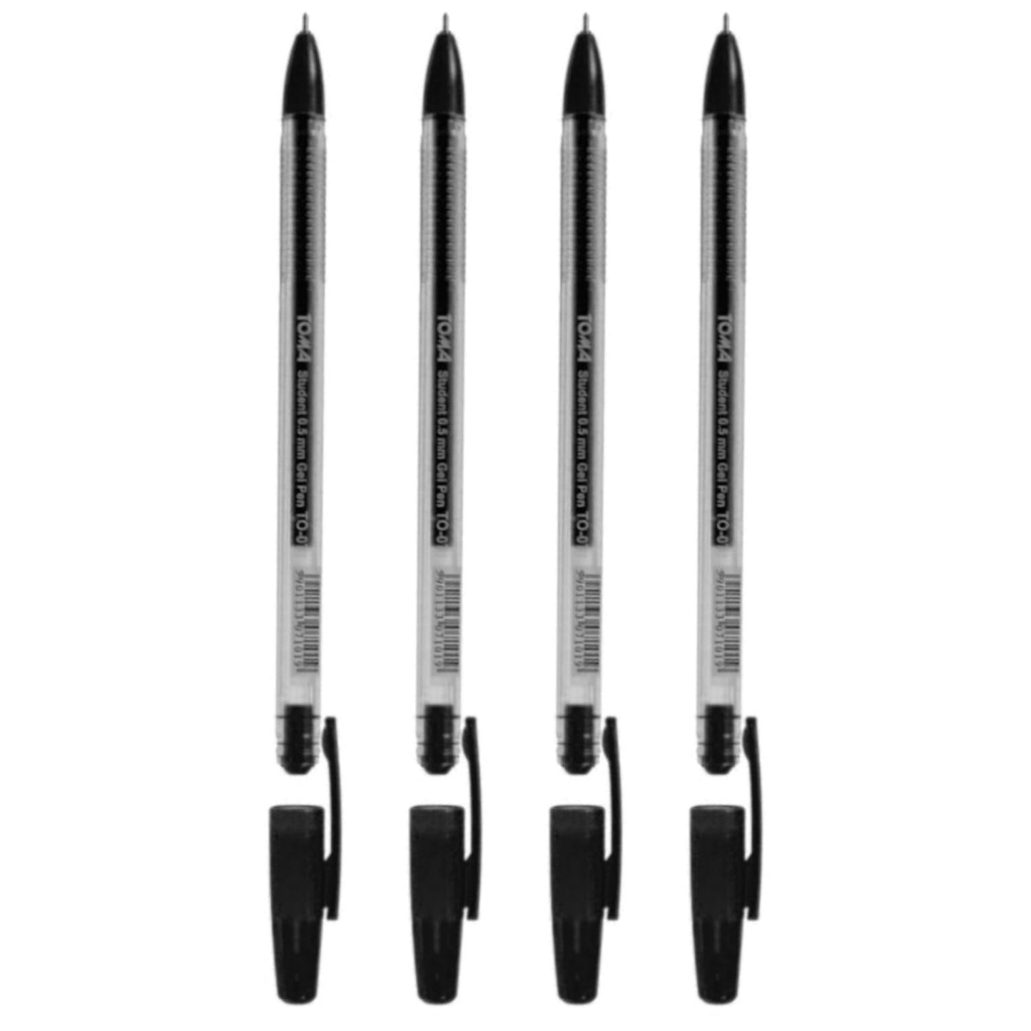 Ballpoint Pens, Gel Ink Ballpoint Pens, Smudge Free, Extra Fine Point 0.5 mm, Ideal for School, Office (Black, 4 Pens)