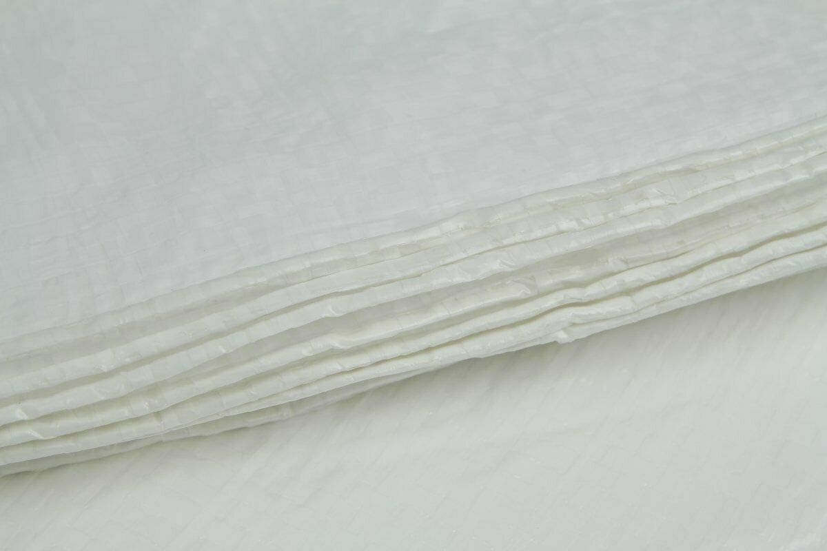 5 x 8 m Tarpaulin Cover - White 90GSM - Waterproof, Frost-Resistant, UV Protection, Multipurpose, Groundsheet