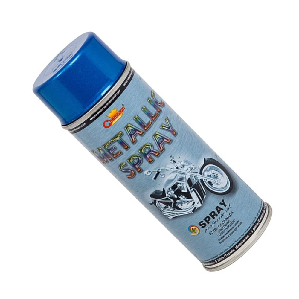 2 x 400 mL Blue Metallic Acrylic Spray Paint - Shimmer Finish with Deep Colour Effect for Alloy Wheels, Hub Caps, Car Body Parts, Motorbike, Bicycle Components - for Metal, Aluminium, Wood, DIY