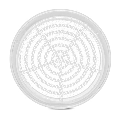 White Mini Round Air Vent Grille 80mm with Flange and Fly Screen Ventilation Cover
