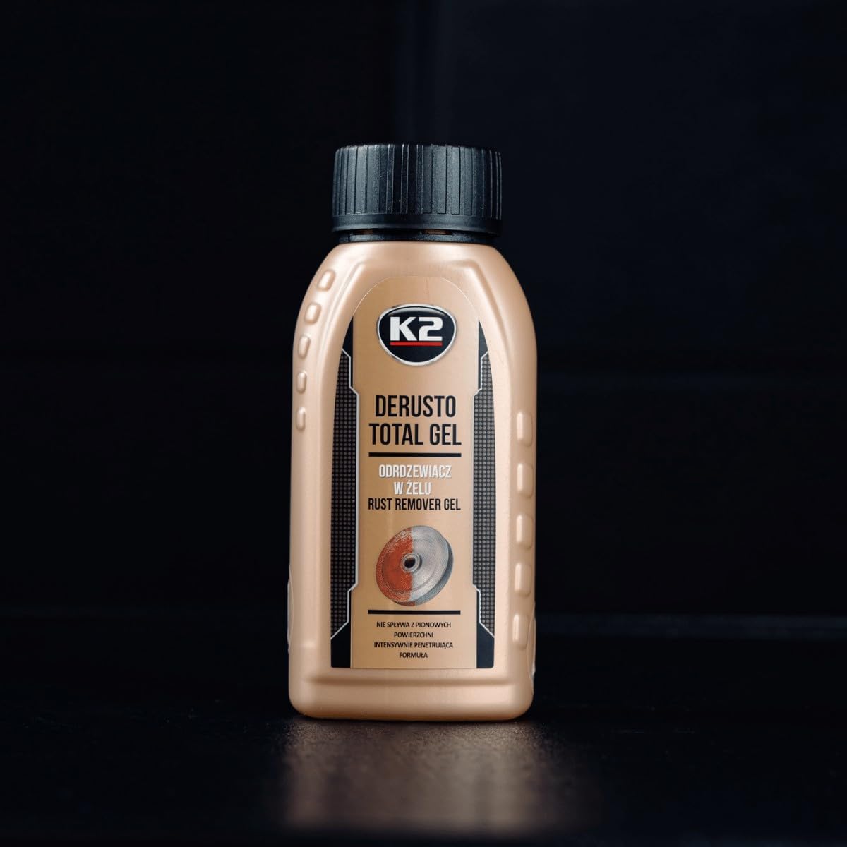 K2 Derusto Total Gel 250ml Rust Remover for Metal Surfaces - Non-Drip Gel for Vertical Surfaces, Removes Rust from Metal