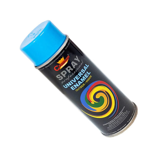 2 x 400 mL Sky Blue (RAL 5015) Universal Gloss Enamel Spray Paint - Fast Drying High Shine Finish with Strong Coverage - for Metal, Wood, Plaster and Selected Plastics, Indoor and Outdoor Use