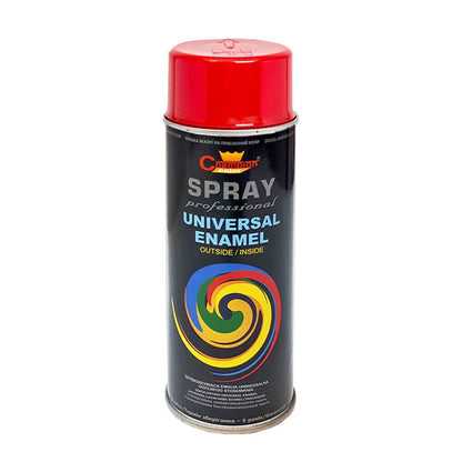 2 x 400 mL Traffic Red (RAL 3020) Universal Gloss Enamel Spray Paint - Fast Drying High Shine Finish with Strong Coverage - for Metal, Wood, Plaster and Selected Plastics, Indoor and Outdoor Use
