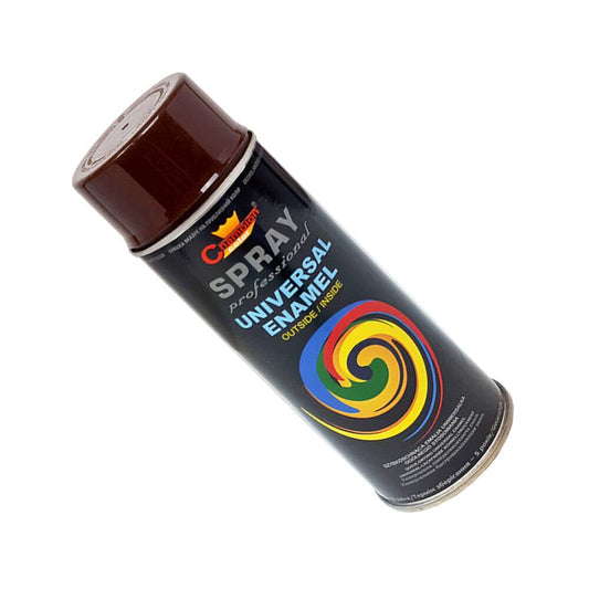 400 mL Nut Brown (RAL 8011) Universal Gloss Enamel Spray Paint - Fast Drying High Shine Finish with Strong Coverage - for Metal, Wood, Plaster and Selected Plastics, Indoor and Outdoor Use