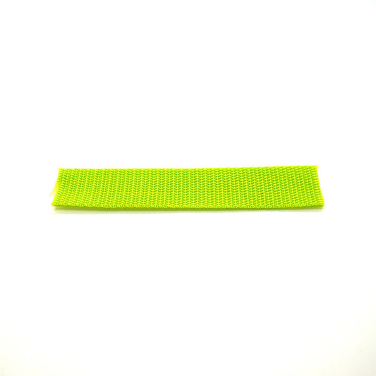 2 metres of 25 mm / 1 in Green Hi Vis (234) Heavy Duty Polypropylene Webbing Strap Tape for Backpacks, Luggage Strapping, Belts