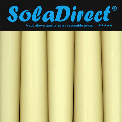 Tapered Dinner Candles, Pack of 10, Unscented, Long Burning Time, 24 cm / 19.45" (Ecru, Matt)