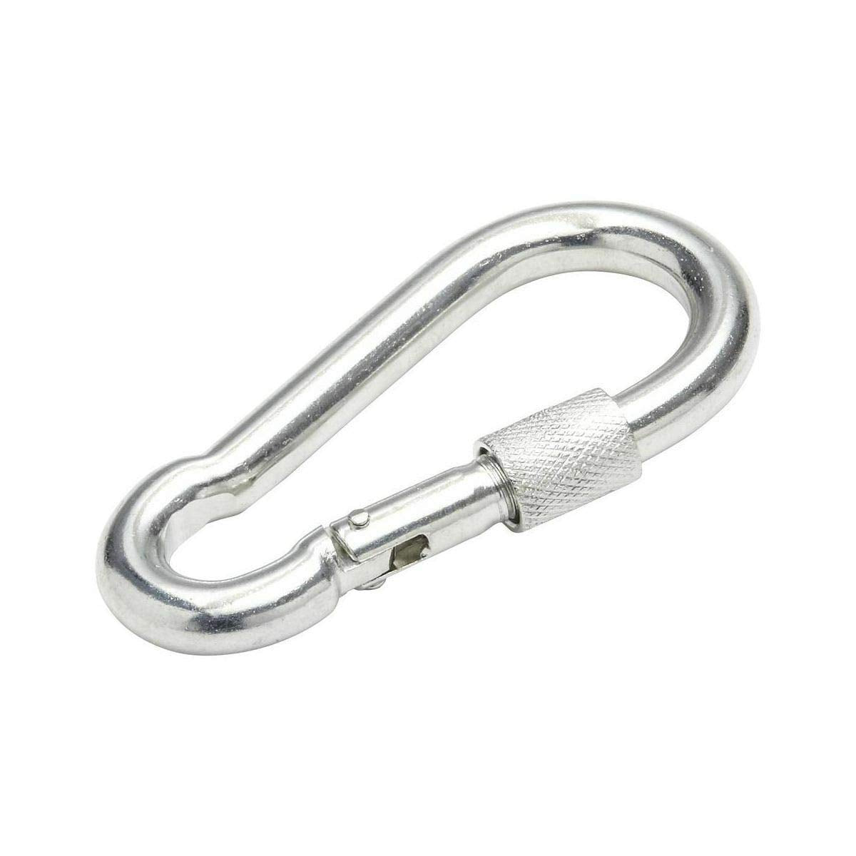 6 x 10 mm Locking Carabiner Spring Loaded Snap Hook Clip Buckle