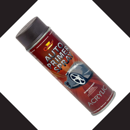 2 x 500 mL Black Acrylic Auto Primer Spray - Anti-Corrosion Undercoat for Steel and Cast Iron - for Car Body Panels, Alloy Wheels, Hub Caps and Metal Parts, Fast Drying, Hard and Flexible Base Coat