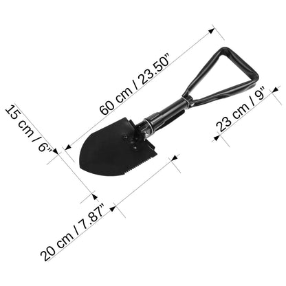 Folding Shovel Pick Spade Digging Multifunctional 3 in 1 Compact Lightweight Outdoor Camping Garden Tool with Carrier Pouch