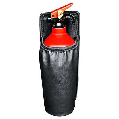 Fire Extinguisher Holder Only Universal Car Fire Extinguisher Cover Bag, Faux Leather, Easy Install with Hook & Loop Self Fastener